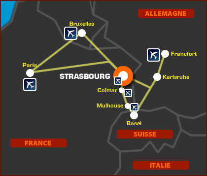 Carte de Strasbourg - Entzheim
